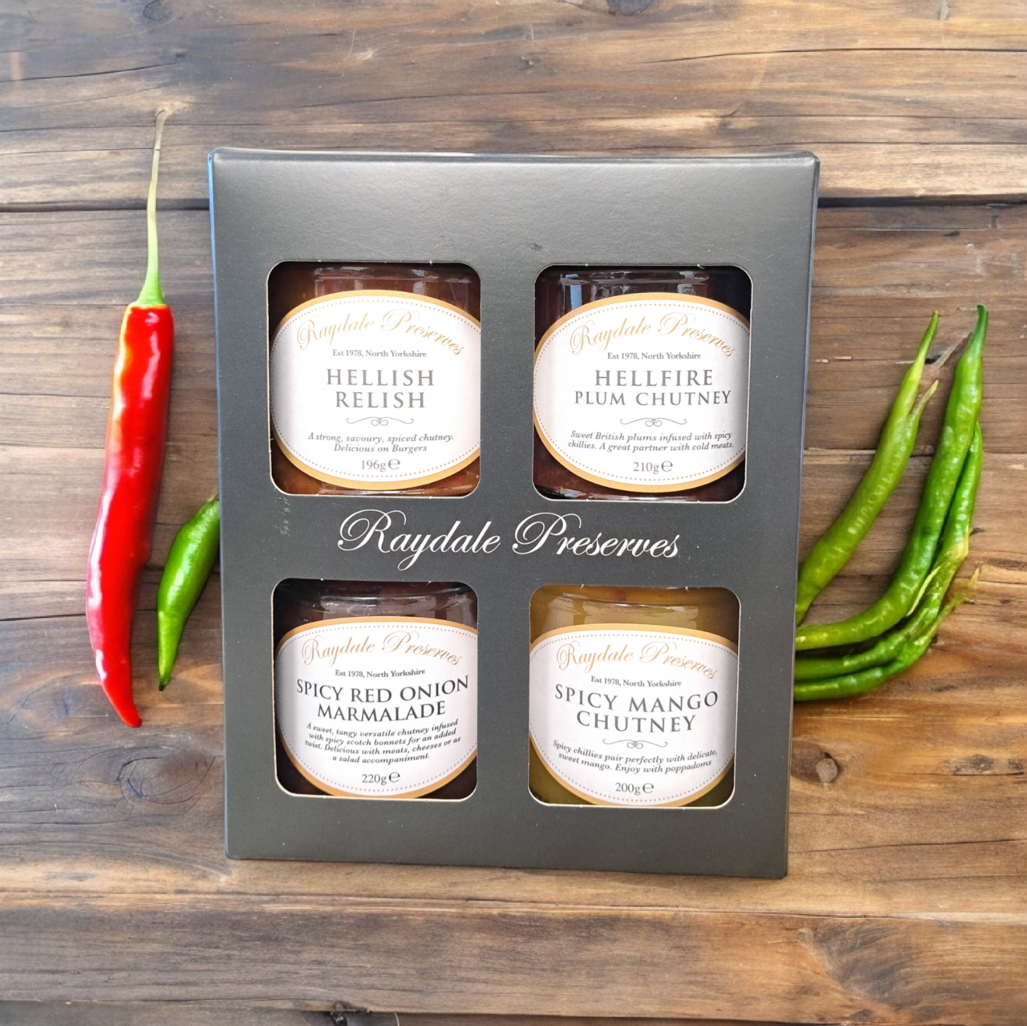 Raydale Preserves Spicy Chutney Gift Box
