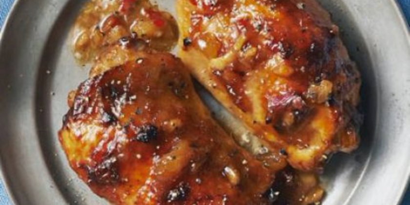 Glazed chicken breast with Raydale Chutney