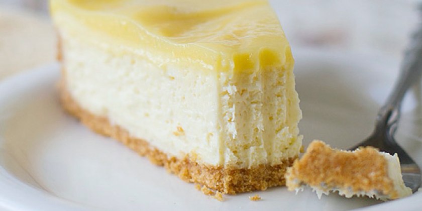 Lemon and Passion Fruit Curd Cheesecake