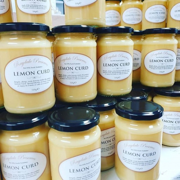 Stacked Lemon Curd jars